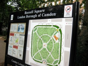 Russell Square Sign